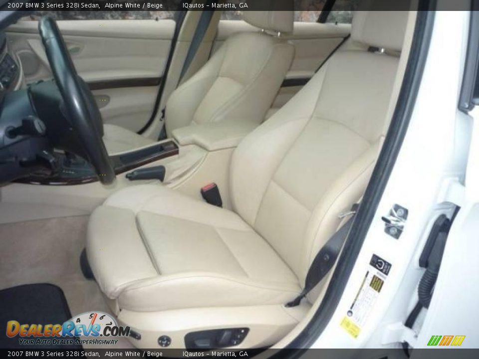 2007 BMW 3 Series 328i Sedan Alpine White / Beige Photo #7