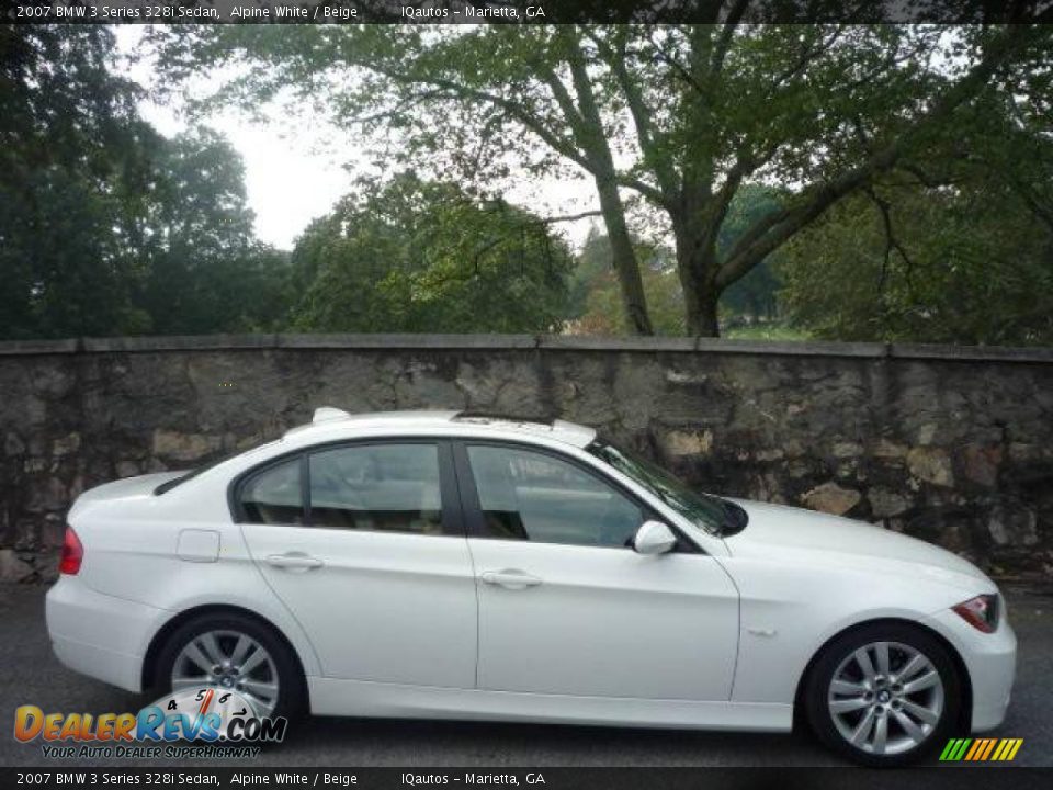 2007 BMW 3 Series 328i Sedan Alpine White / Beige Photo #11