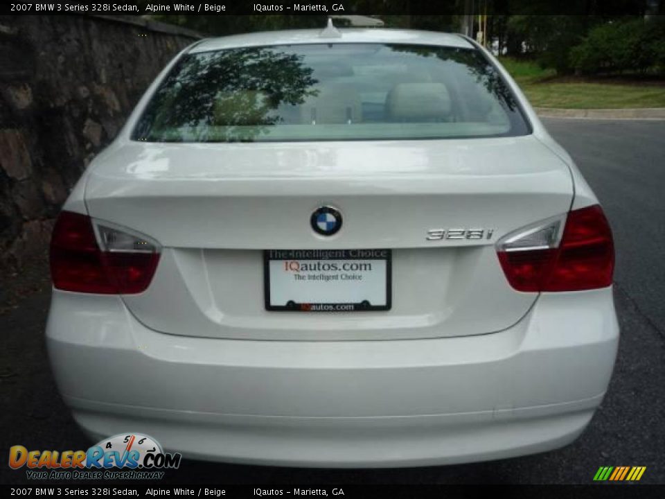 2007 BMW 3 Series 328i Sedan Alpine White / Beige Photo #13