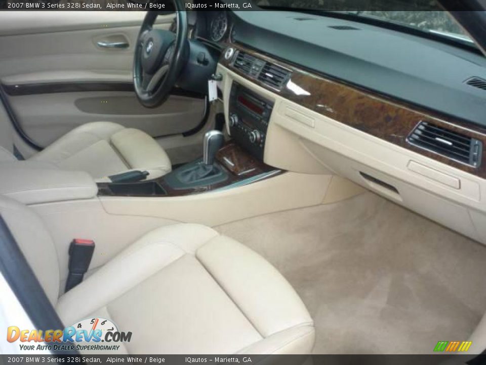 2007 BMW 3 Series 328i Sedan Alpine White / Beige Photo #18