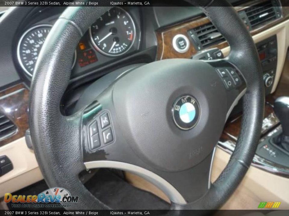 2007 BMW 3 Series 328i Sedan Alpine White / Beige Photo #20