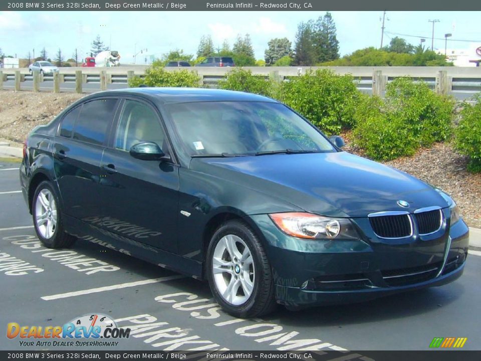 2008 BMW 3 Series 328i Sedan Deep Green Metallic / Beige Photo #1