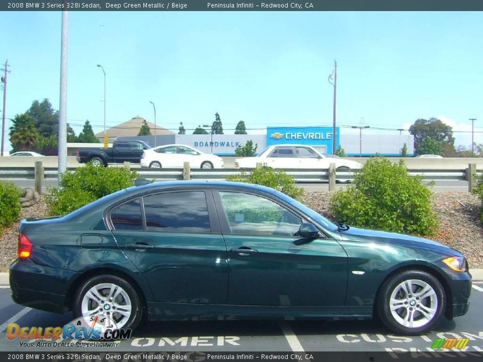 2008 BMW 3 Series 328i Sedan Deep Green Metallic / Beige Photo #3