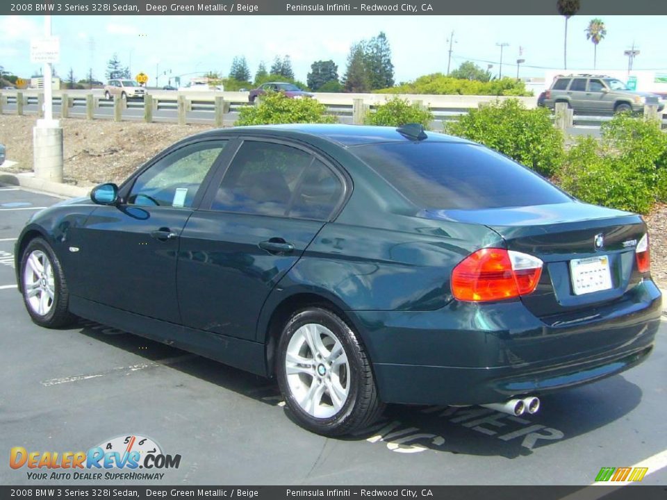 2008 BMW 3 Series 328i Sedan Deep Green Metallic / Beige Photo #5