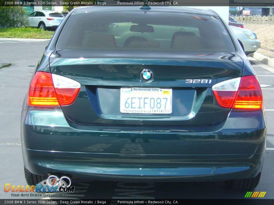 2008 BMW 3 Series 328i Sedan Deep Green Metallic / Beige Photo #6