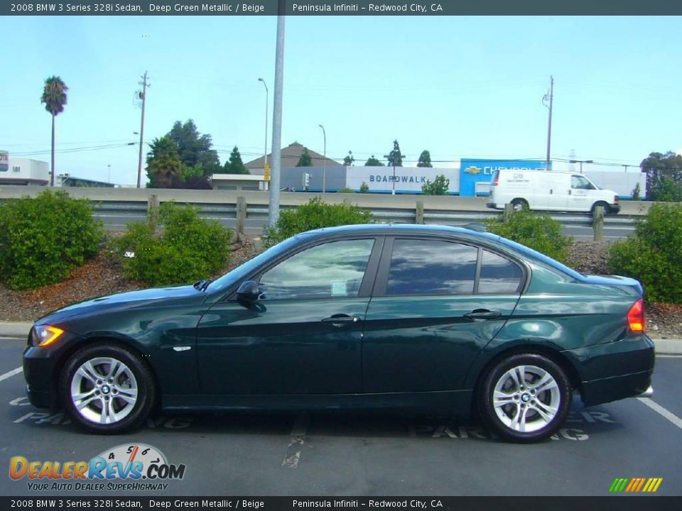 2008 BMW 3 Series 328i Sedan Deep Green Metallic / Beige Photo #7