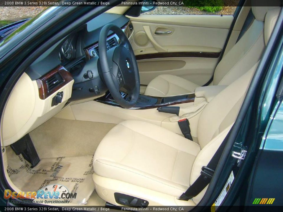 2008 BMW 3 Series 328i Sedan Deep Green Metallic / Beige Photo #9