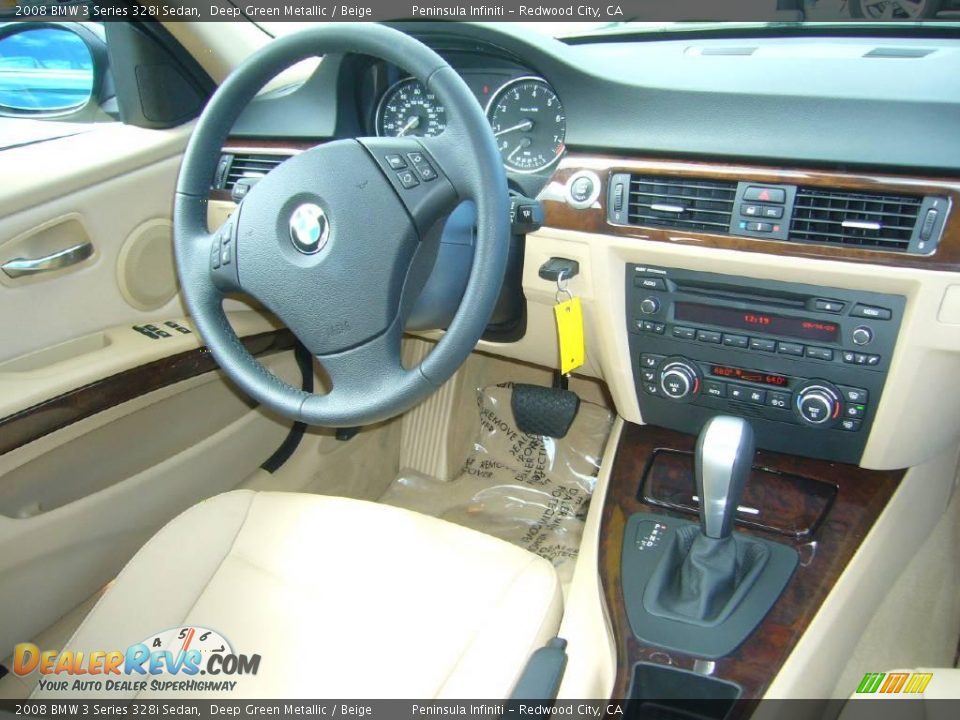2008 BMW 3 Series 328i Sedan Deep Green Metallic / Beige Photo #12