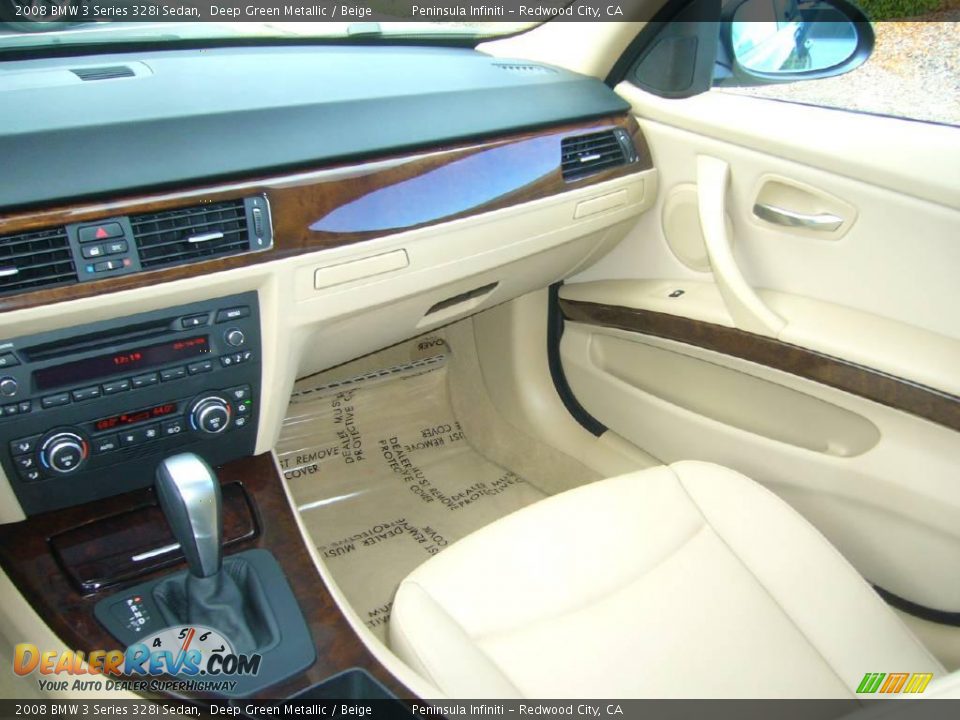 2008 BMW 3 Series 328i Sedan Deep Green Metallic / Beige Photo #13