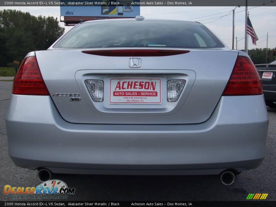 2006 Honda Accord EX-L V6 Sedan Alabaster Silver Metallic / Black Photo #4