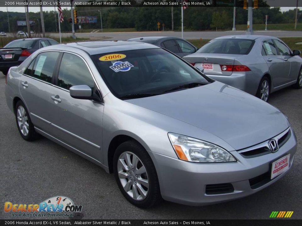 2006 Honda Accord EX-L V6 Sedan Alabaster Silver Metallic / Black Photo #8