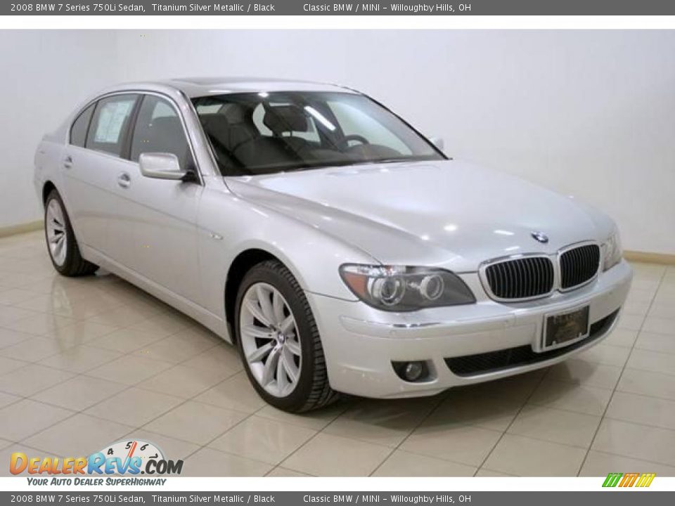 2008 BMW 7 Series 750Li Sedan Titanium Silver Metallic / Black Photo #1