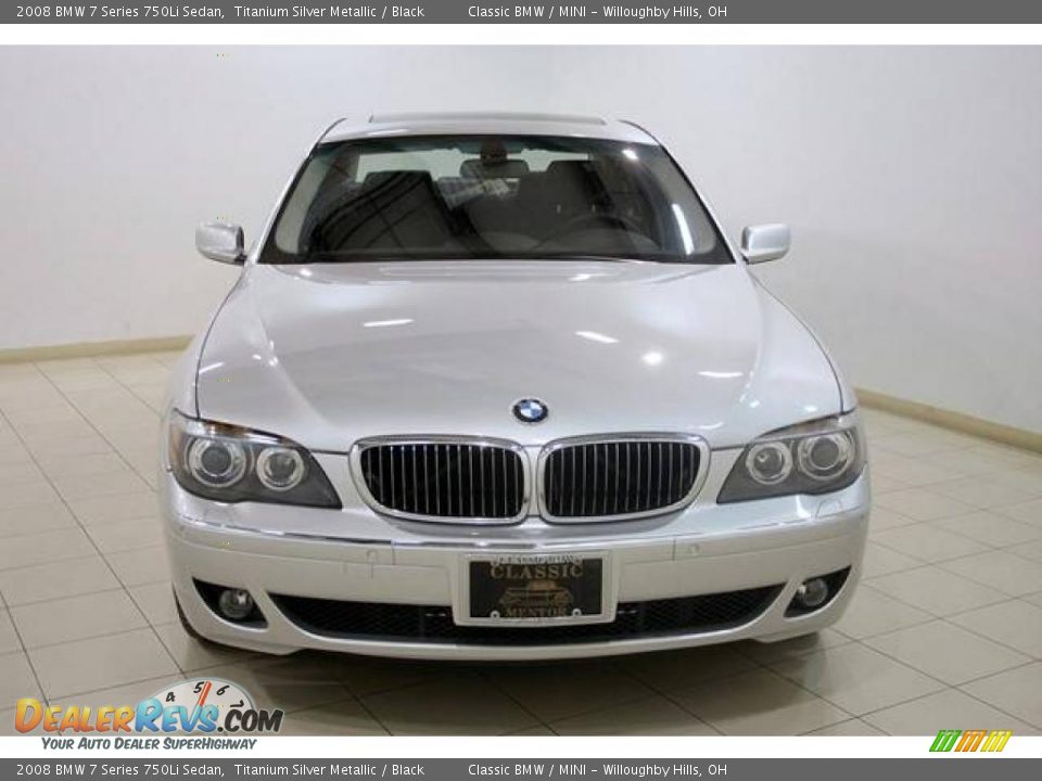 2008 BMW 7 Series 750Li Sedan Titanium Silver Metallic / Black Photo #2