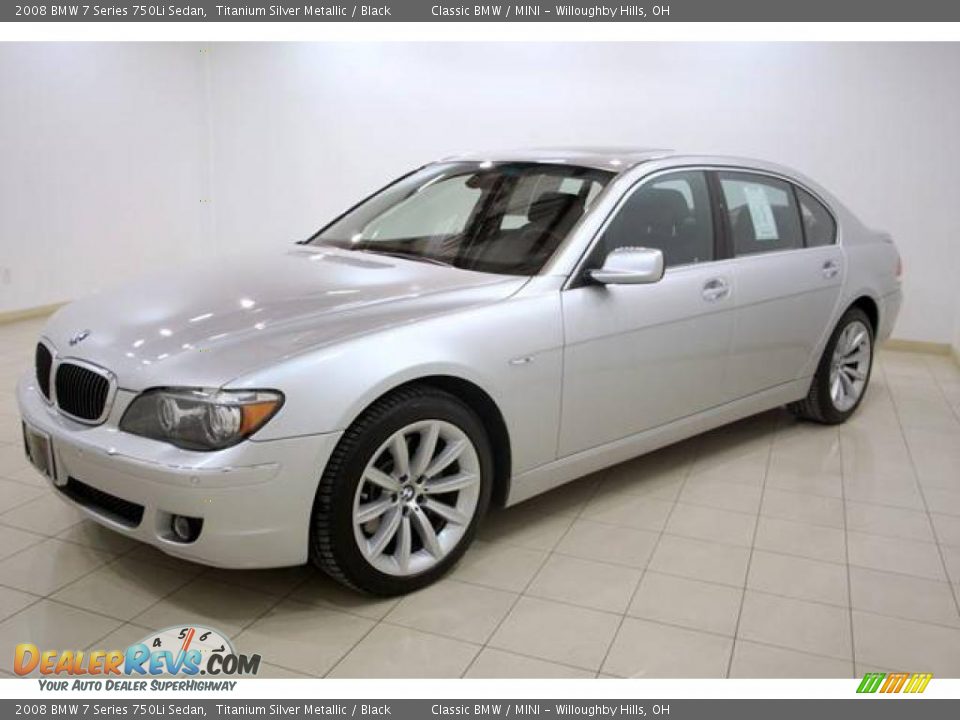 2008 BMW 7 Series 750Li Sedan Titanium Silver Metallic / Black Photo #3
