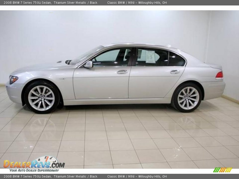 2008 BMW 7 Series 750Li Sedan Titanium Silver Metallic / Black Photo #4