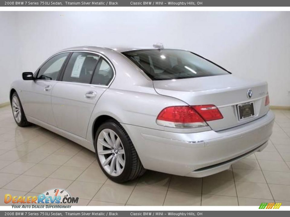 2008 BMW 7 Series 750Li Sedan Titanium Silver Metallic / Black Photo #5