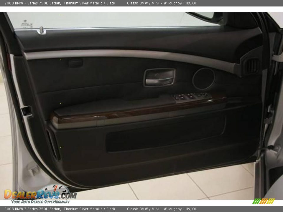 2008 BMW 7 Series 750Li Sedan Titanium Silver Metallic / Black Photo #8
