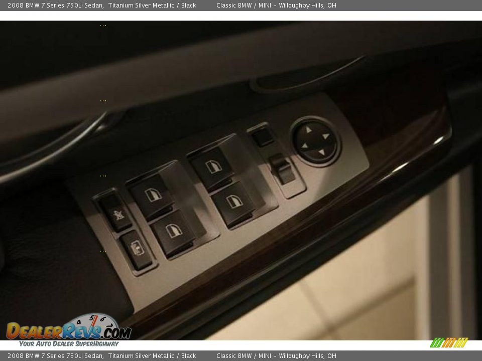 2008 BMW 7 Series 750Li Sedan Titanium Silver Metallic / Black Photo #9