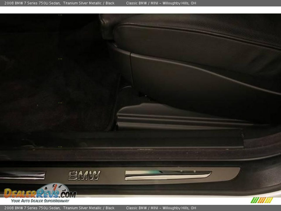 2008 BMW 7 Series 750Li Sedan Titanium Silver Metallic / Black Photo #10