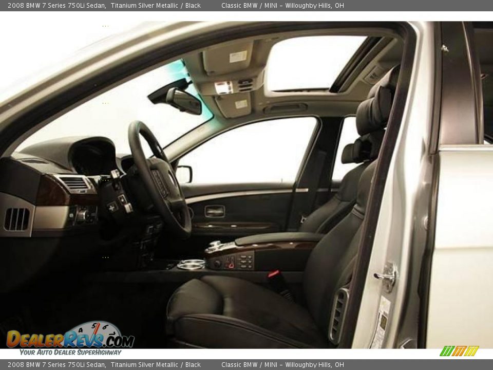 2008 BMW 7 Series 750Li Sedan Titanium Silver Metallic / Black Photo #11
