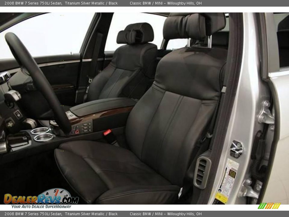 2008 BMW 7 Series 750Li Sedan Titanium Silver Metallic / Black Photo #12