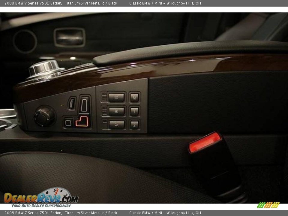 2008 BMW 7 Series 750Li Sedan Titanium Silver Metallic / Black Photo #13