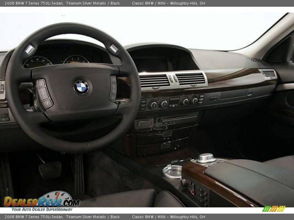 2008 BMW 7 Series 750Li Sedan Titanium Silver Metallic / Black Photo #14