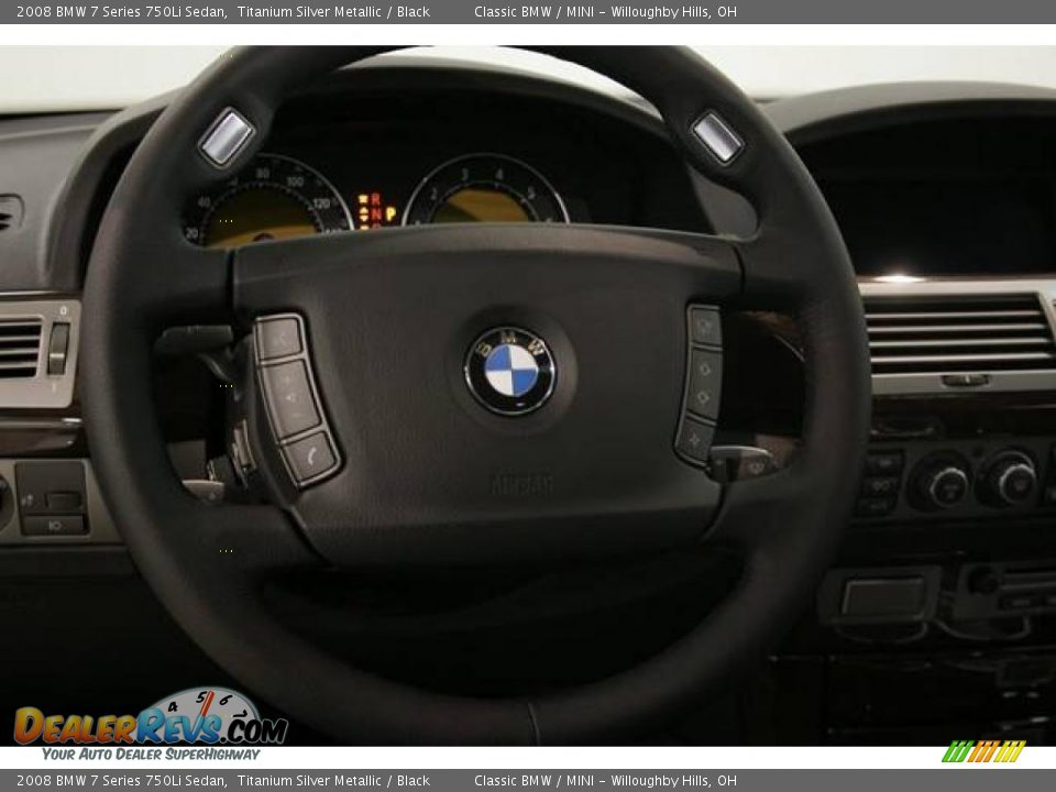 2008 BMW 7 Series 750Li Sedan Titanium Silver Metallic / Black Photo #15