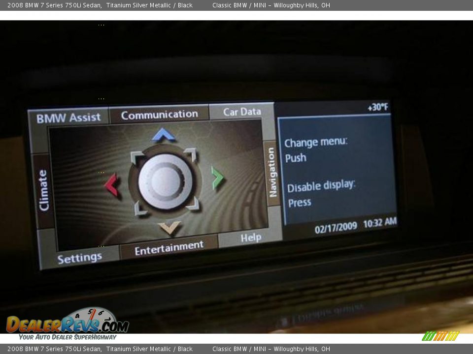 2008 BMW 7 Series 750Li Sedan Titanium Silver Metallic / Black Photo #17