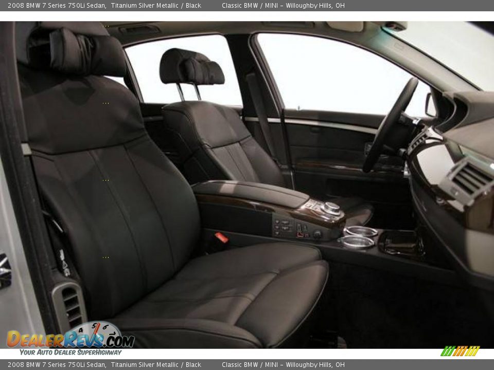 2008 BMW 7 Series 750Li Sedan Titanium Silver Metallic / Black Photo #21