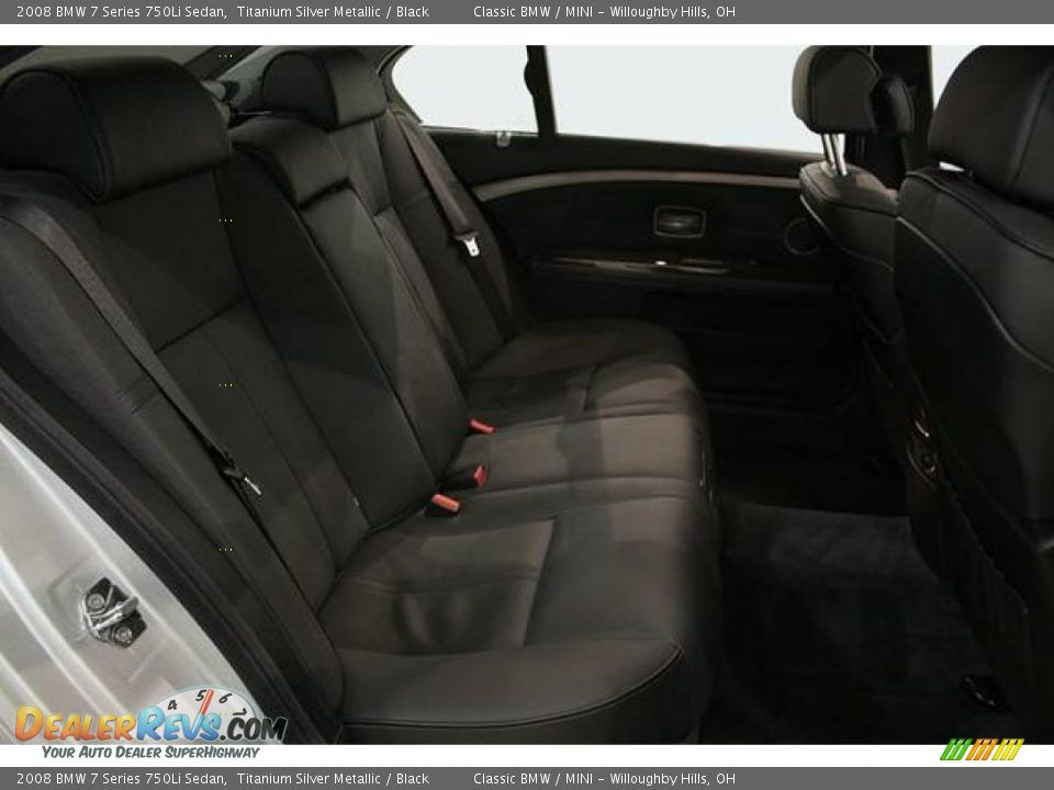 2008 BMW 7 Series 750Li Sedan Titanium Silver Metallic / Black Photo #22