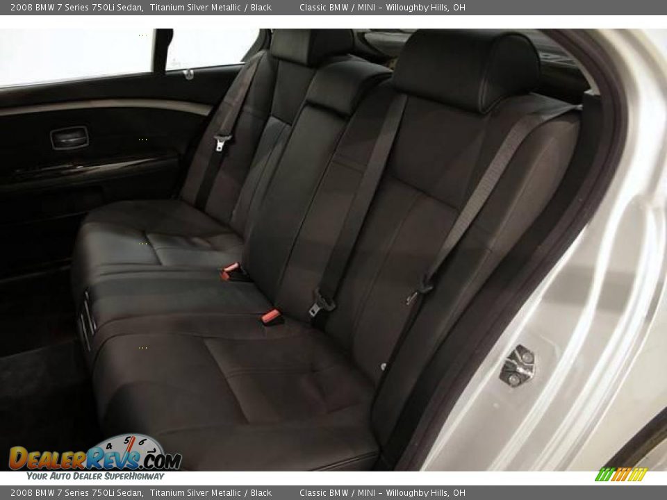 2008 BMW 7 Series 750Li Sedan Titanium Silver Metallic / Black Photo #23