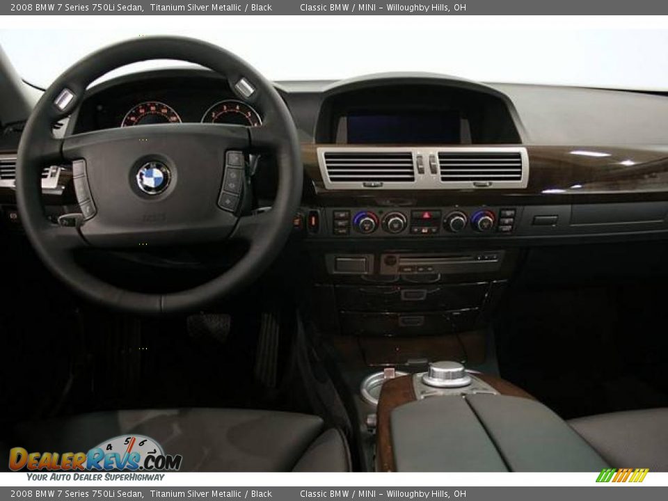 2008 BMW 7 Series 750Li Sedan Titanium Silver Metallic / Black Photo #24