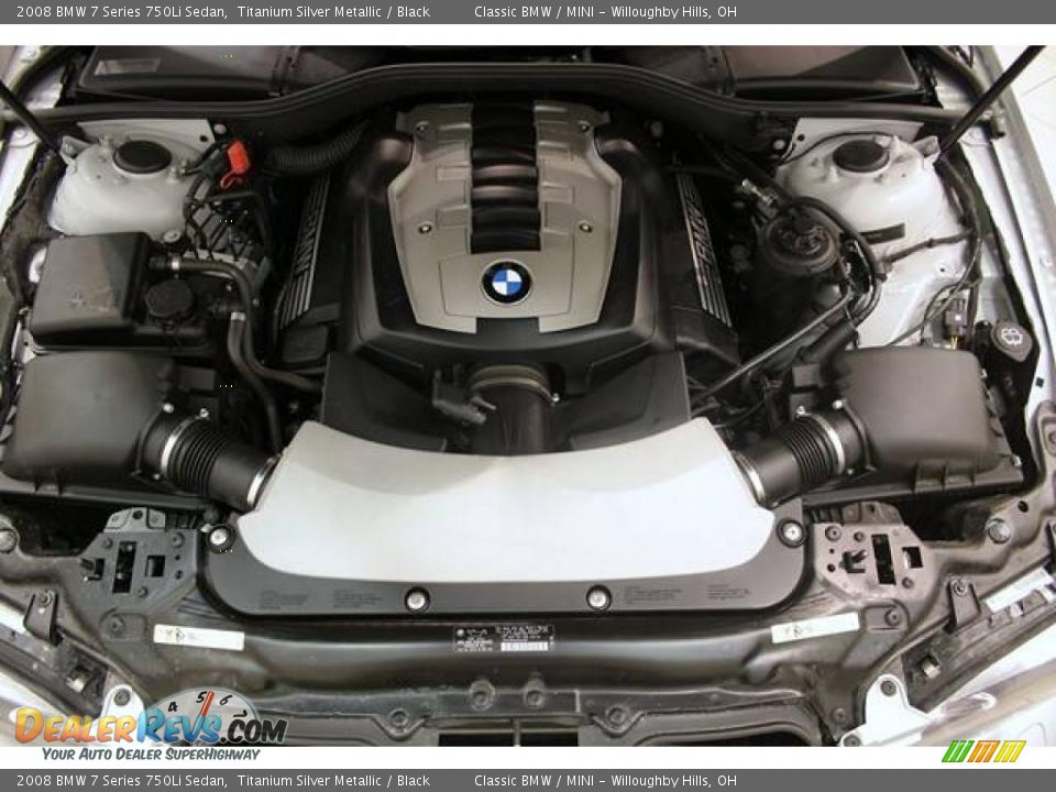 2008 BMW 7 Series 750Li Sedan Titanium Silver Metallic / Black Photo #27