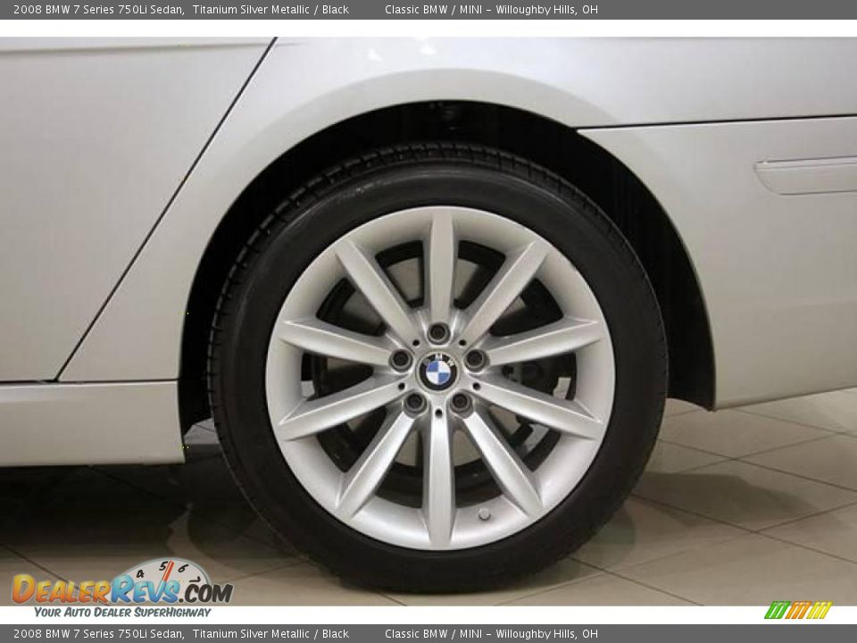 2008 BMW 7 Series 750Li Sedan Titanium Silver Metallic / Black Photo #28