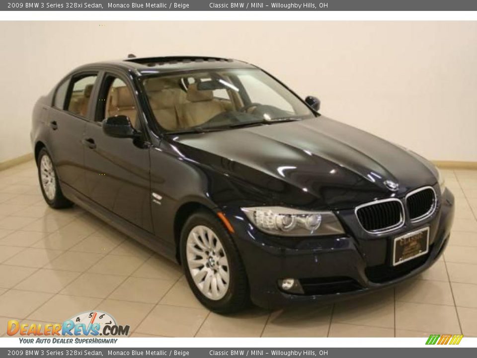 2009 BMW 3 Series 328xi Sedan Monaco Blue Metallic / Beige Photo #1