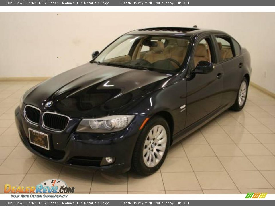 2009 BMW 3 Series 328xi Sedan Monaco Blue Metallic / Beige Photo #3