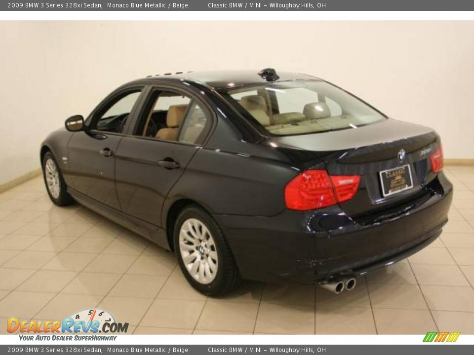2009 BMW 3 Series 328xi Sedan Monaco Blue Metallic / Beige Photo #5