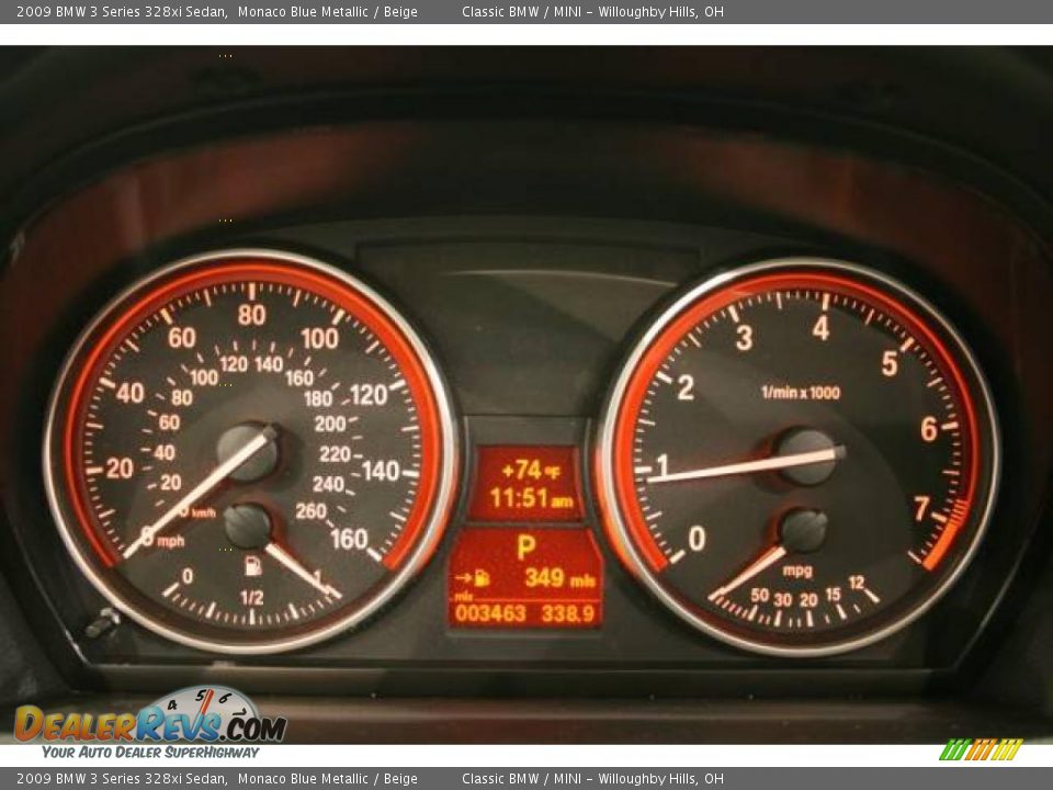 2009 BMW 3 Series 328xi Sedan Monaco Blue Metallic / Beige Photo #13