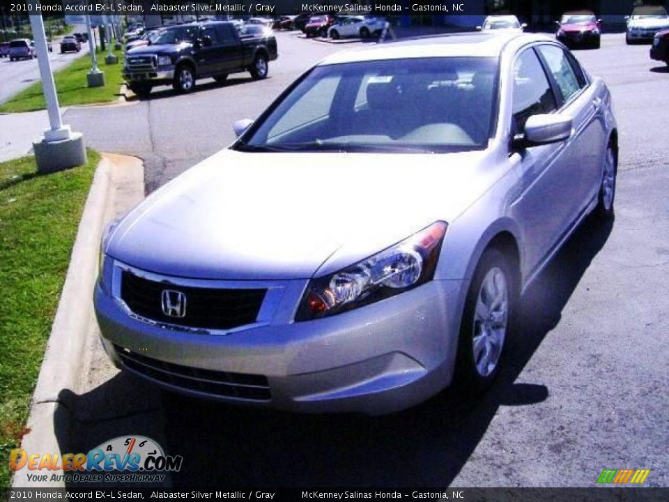 2010 Honda Accord EX-L Sedan Alabaster Silver Metallic / Gray Photo #1