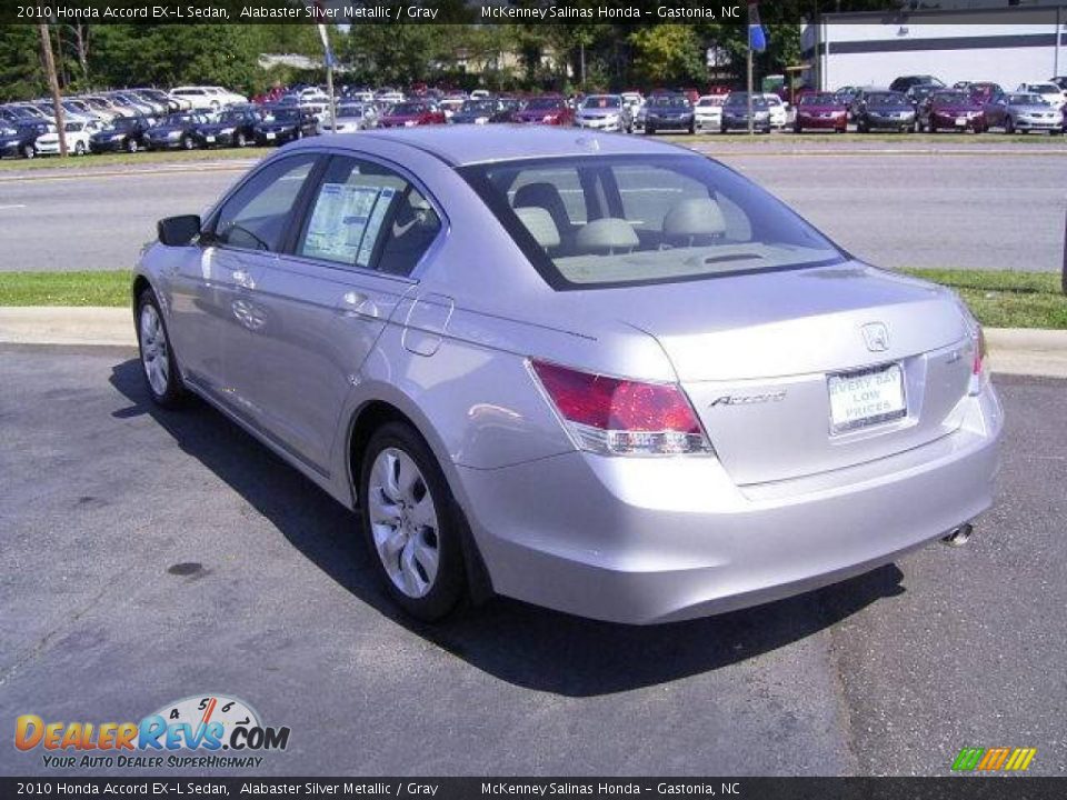 2010 Honda Accord EX-L Sedan Alabaster Silver Metallic / Gray Photo #2