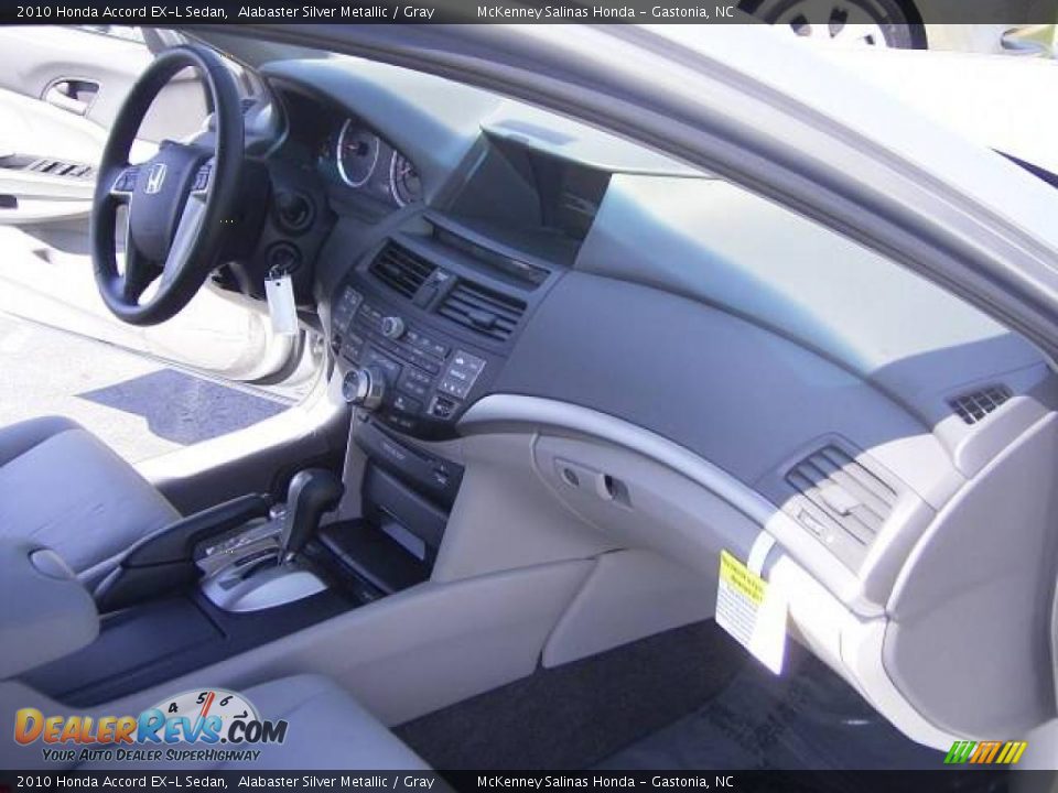 2010 Honda Accord EX-L Sedan Alabaster Silver Metallic / Gray Photo #19