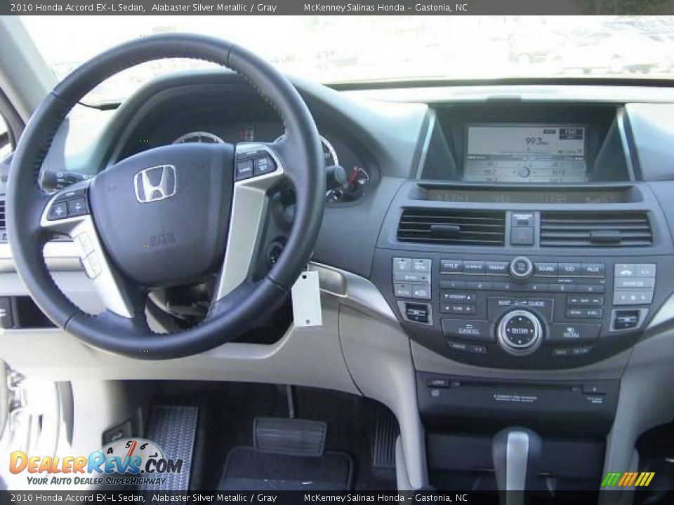 2010 Honda Accord EX-L Sedan Alabaster Silver Metallic / Gray Photo #24