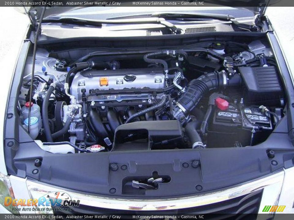 2010 Honda Accord EX-L Sedan Alabaster Silver Metallic / Gray Photo #28