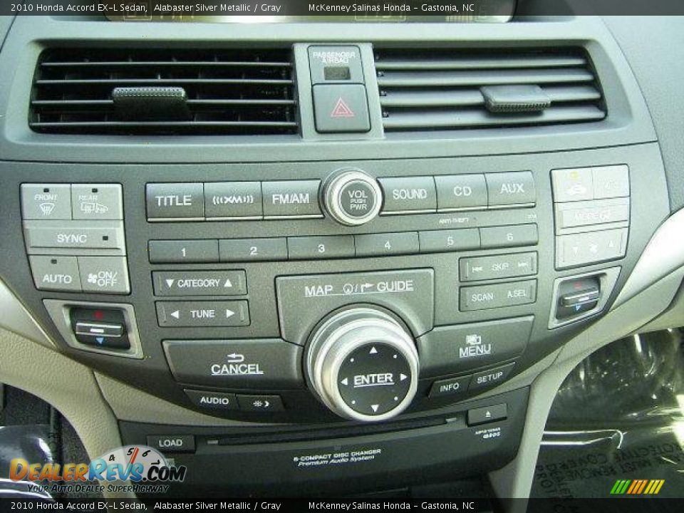 2010 Honda Accord EX-L Sedan Alabaster Silver Metallic / Gray Photo #35