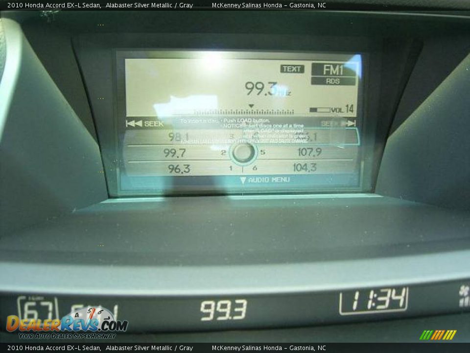 2010 Honda Accord EX-L Sedan Alabaster Silver Metallic / Gray Photo #36