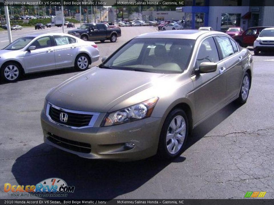 2010 Honda Accord EX V6 Sedan Bold Beige Metallic / Ivory Photo #1