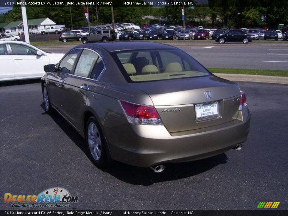 2010 Honda Accord EX V6 Sedan Bold Beige Metallic / Ivory Photo #2