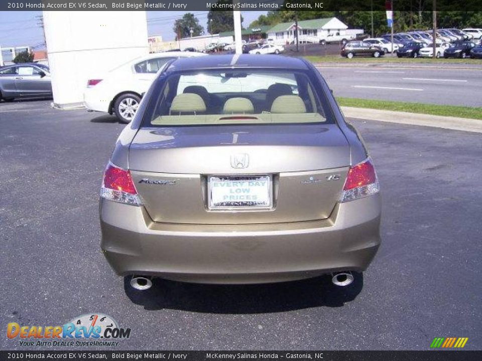 2010 Honda Accord EX V6 Sedan Bold Beige Metallic / Ivory Photo #3