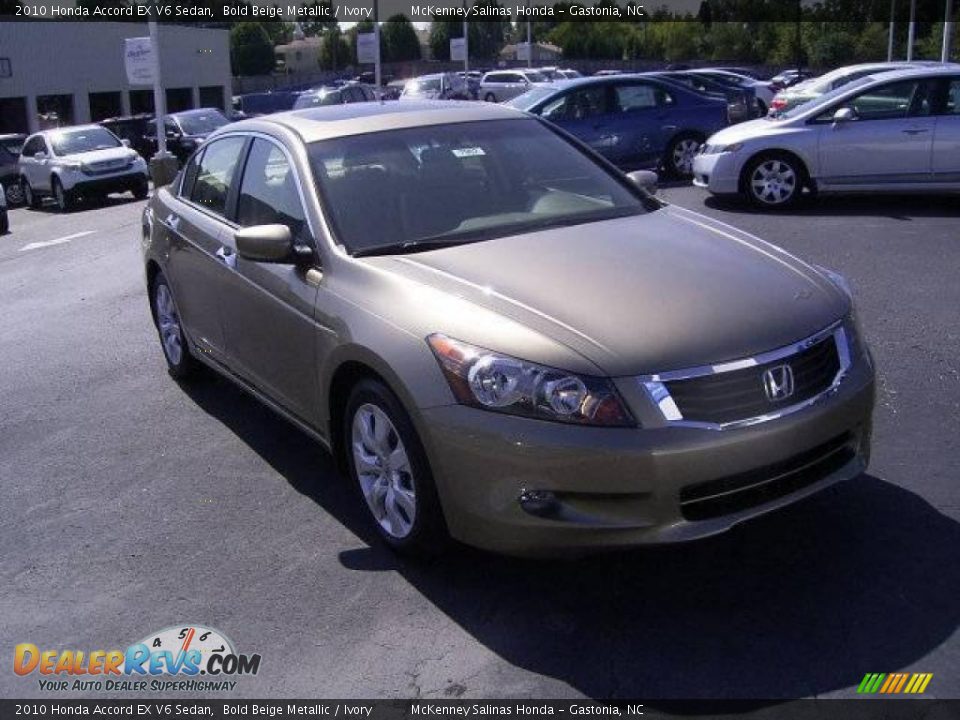2010 Honda Accord EX V6 Sedan Bold Beige Metallic / Ivory Photo #6